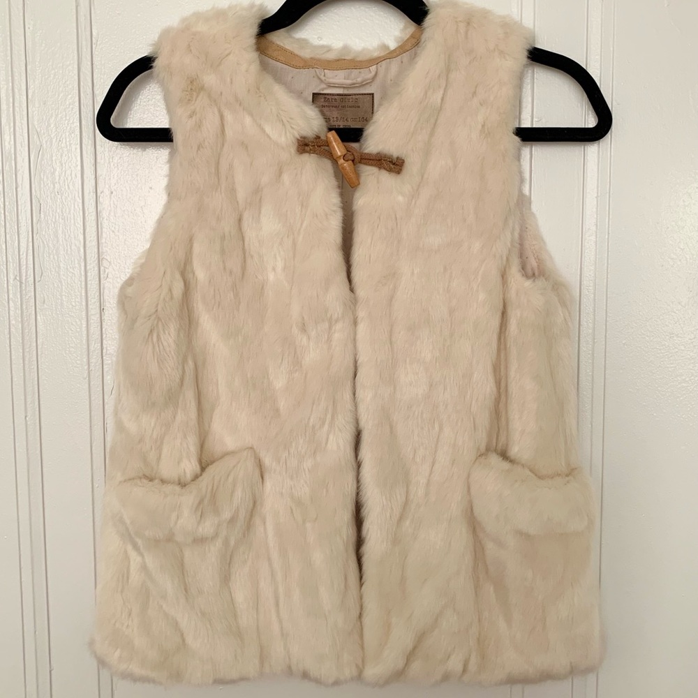 Zara girls fur vest